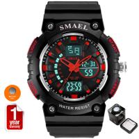 SMAEL นาฬิกาข้อมือผู้ชาย Sport Digital LED &amp; Analog รุ่น SM1539 (Black/Red)