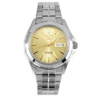 SEIKO 5 Automatic Mens Watch สีเงิน/สีทอง สายสแตนเลส รุ่น SNKK91K1