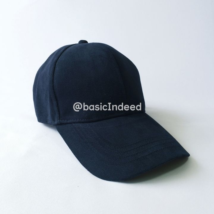 basic-indeed-หมวกแก๊ปสีพื้นทรงสวย-กรมท่า