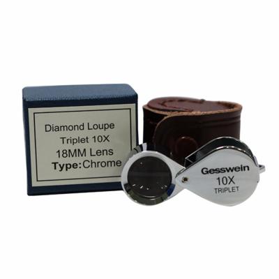 Gesswein Loupe Triplet 10x 18MM Chrome