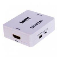 [ส่งเร็วพิเศษ!] HDMI To AV Video Converter Full HD (White)