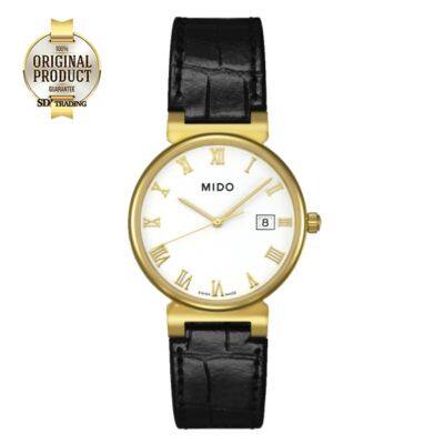 MIDO Dorada&nbsp;Quartz&nbsp;Mens Watch 34mm. สายหนัง รุ่น M1130.3.C6.4&nbsp;- Gold