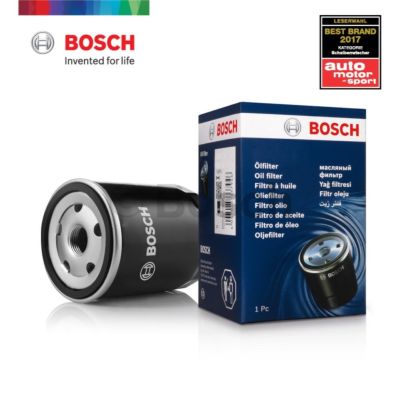 Bosch ไส้กรองน้ำมันเครื่อง  สำหรับ Nissan March 1.2 ปี 2011 เป็นต้นไป