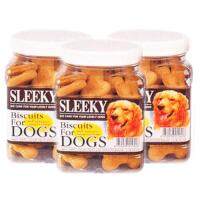 Sleeky Dog Biscuit Lamp Flavor Dog Treat 340g (3 units) สลิคกี้ บิสกิต อาหาร ขนม สุนัข ชนิดแท่ง รูปกระดูก รสเนื้อแกะ 340 กรัม (3 กล่อง)