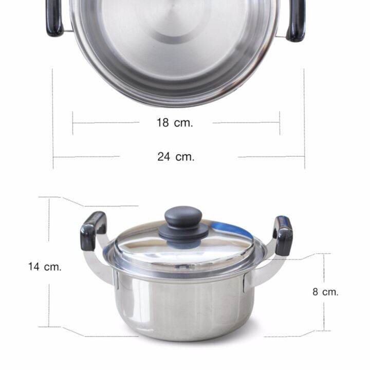 rrs-ชุดหม้อ-หม้อต้ม-หม้อสแตนเลส-อย่างดี-2-หู-จับสะดวกไม่ร้อนมือ-2-ใบ-ชุด-18-24-ซม-เครื่องครัว