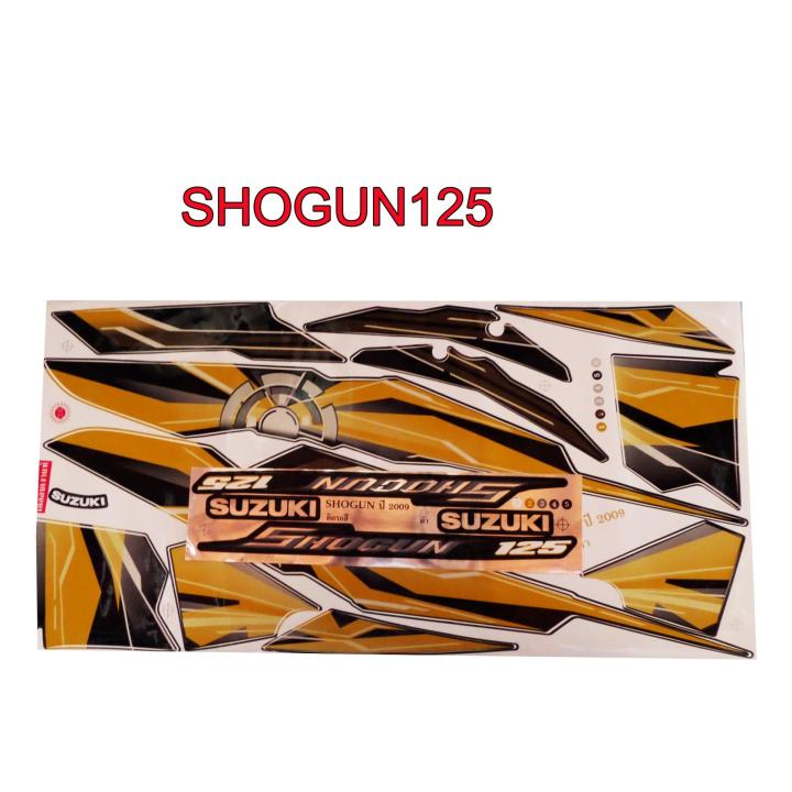 สติ๊กเกอร์ติดรถมอเตอร์ไซด์ สำหรับ SUZUKI-SHOGUN125 สีดำ