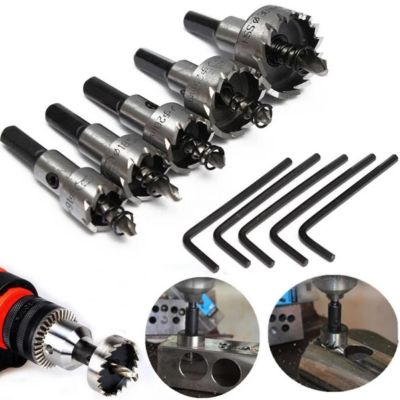 5pcs HSS Drill Bit Hole Saw Set Stainless Steel Metal Alloy 16-30mm