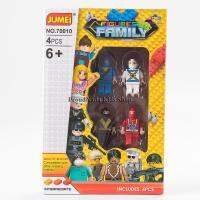 ProudNada Toys ของเล่นเด็กชุดตัวต่อเลโก้นินจา JUMEI FIGURES FAMILY 4 PCS 70010