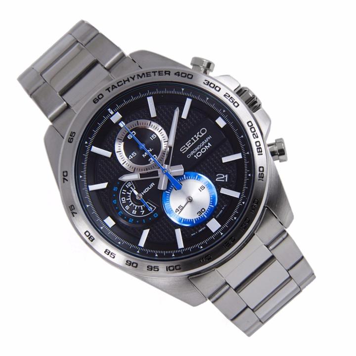 seiko-sport-นาฬิกาข้อมือผู้ชาย-chronograph-เรือนสแตนเลสหน้าปัดดำ-รุ่น-ssb257p1-black