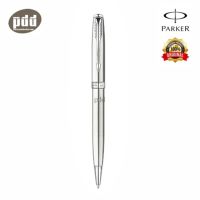 PARKER ปากกาป๊ากเกอร์ ลูกลื่น ซอนเนต สแตนเลส ซีที – PARKER SONNET STAINLESS STEEL CHROME TRIM BALLPOINT PEN (ราคาพิเศษ พร้อมกระดาษห่อของขวัญ)