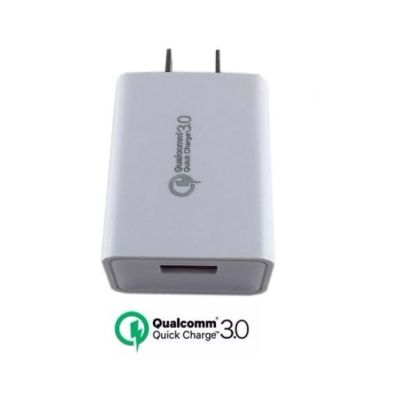 USB Adapter Quick Charger QC 3.0 18W 1 Ports USB Wall Charger Power Adapter Quick Charge 3.0 ชาร์จไฟ เร็วกว่า ที่ชาร์จไฟ ทั่วไป(White)