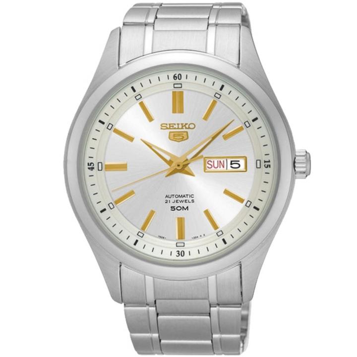 seiko-5-jumbo-size-automatic-mens-watch-สายสแตนเลส-รุ่น-snkn87k1-สีเงิน-สีขาว
