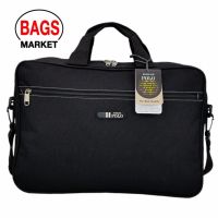 Romar Polo กระเป๋าใส่โน๊ตบุ๊ค Laptop กระเป๋าสะพายข้าง กระเป๋าสะพายไหล่ กระเป๋าใส่เอกสาร กระเป๋าถือ ขนาด 15 นิ้ว รุ่น R43553 (Black)