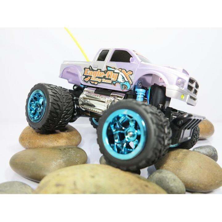 รถบังคับวิทยุ-super-giant-monster-truck-อัตราส่วน-1-24-วิ่งได้ทุกสภาพพื้นผิว-มีไฟหน้า-zonertoy-สีม่วง-ล้อฟ้า