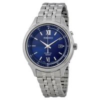 Seiko Mens Watch Silver/Blue Stainless Steel SKA655P1