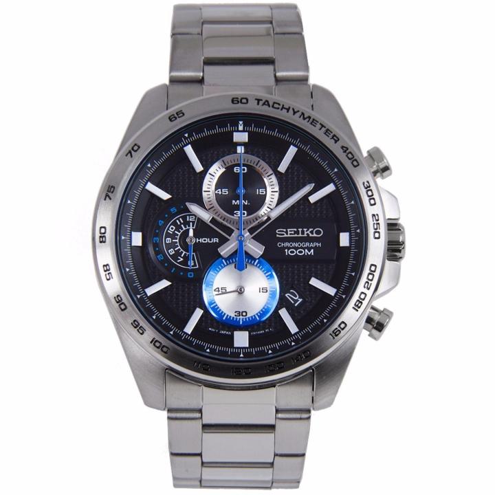 seiko-sport-นาฬิกาข้อมือผู้ชาย-chronograph-เรือนสแตนเลสหน้าปัดดำ-รุ่น-ssb257p1-black