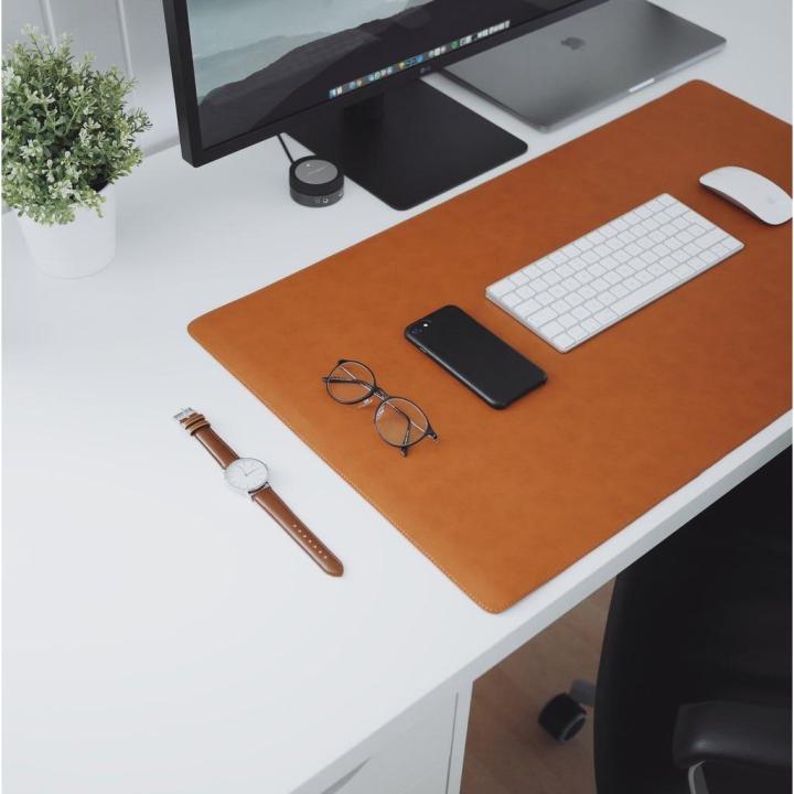 orzer-แผ่นรองคอมพิวเตอร์-หนังเทียม-พีวีซี-office-desk-mat-large-mouse-pad-มีสีให้เลือก