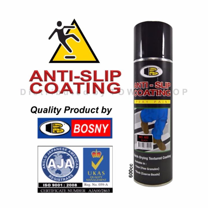 bosny-สีสเปรย์กันลื่น-ป้องกันพื้นลื่น-พื้นห้องน้ำ-บันได-สีดำ-black-anti-slip-coating-spray-paint-600ml