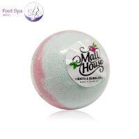 Mali House  Mini Bath Bomb บาธบอมสบู่ สปาแช่เท้า สำหรับแช่เท้า กลิ่นดอกซากุระ Cherry Blossom,สีชมพู 60g