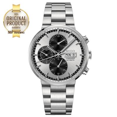 MIDO Commander II Chronograph Automatic Mens Watch M014.414.11.031.09 - Silver/White-Black