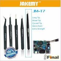 JAKEMY JM-T7-11 ปากคีบ ปลายแหลม ตรง ขนาด 140 mm. Stainless Steel Electronic Long Pointed Tip Tweezer Forceps