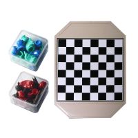 หมากรุกไทยพลาสติก (2 กล่อง) สี ฟ้า เขียว แดง น้ำตาล พร้อมกระดานพลาสติก เกมส์หมากรุก เกมกระดาน Thai Chess