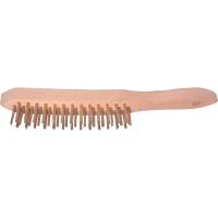 แปรงทองเหลือง ด้ามไม้ 3-ROW BRASS WIRE SCRATCHBRUSH Kennedy Industrial