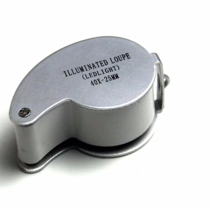 แว่นขยายขนาดมินิ+ไฟLED ( LED6 Shaped jewelry magnifier 40x25mm