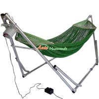 Auto Hammock เปลไกวเด็กอัตโนมัติแบบเปลญวนใหญ่สีเขียวกับมอเตอร์ Vinanoi 80 Kg.