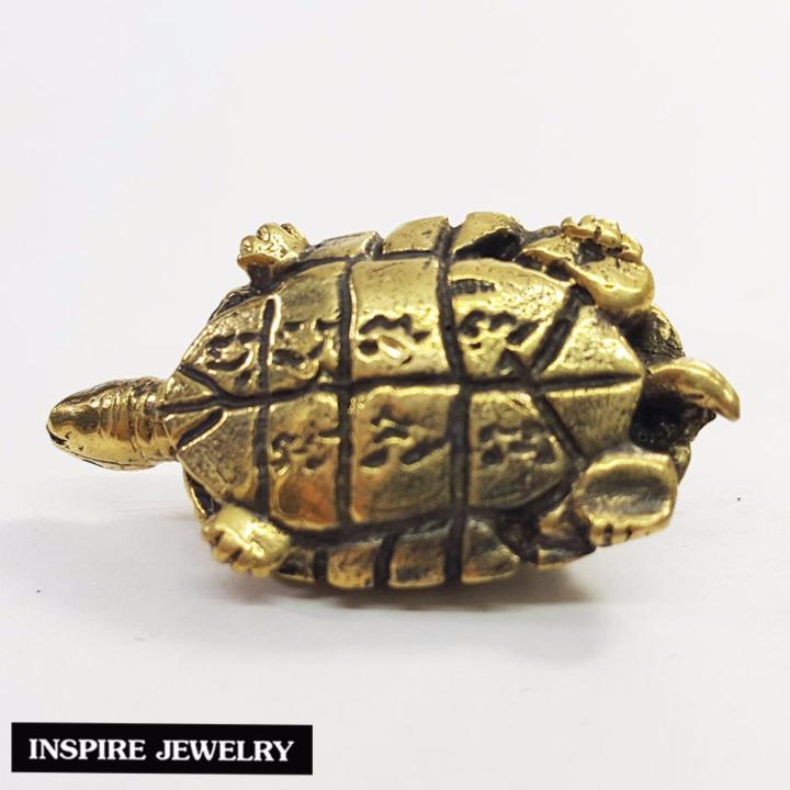 inspire-jewelry-เต่าลงยันต์ทองเหลือง-จิ๋ว-2cm