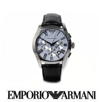 นาฬิกาข้อมือผู้ชาย Emporio Armani Classic Chronograph Leather Mens Watch AR0669