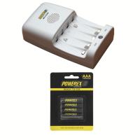 Powerex แท่นชาร์จ รุ่น MH-C204W+ Powerex Precharged 1000 mAh AAA 4 ก้อน