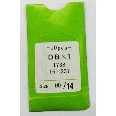 ORGAN NEEDLES เข็มจักรอุตสาหกรรม เข็มจักรเย็บผ้า  DB NO:90/14 10Pcs  รุ่น 1738 (สี เงิน)