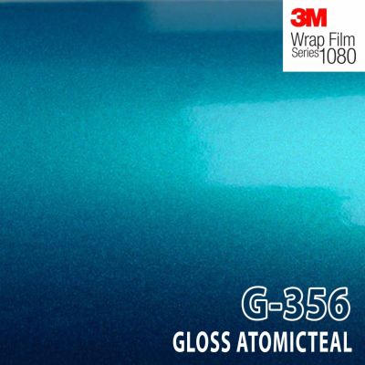 3M Wrap Film series 1080 สติ๊กเกอร์ติดรถแบบเงาสีฟ้าน้ำทะเล (50cm.x152cm.)