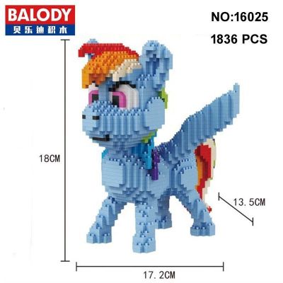 ของเล่น ตัวต่อ ของสะสม  Little Pony จำนวน 1,836 ชิ้น  พร้อมคู่มือการประกอบ - BOLODY 16025
