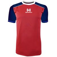 WARRIX SPORT เสื้อฟุตบอลพิมพ์ลาย WA-1540 (แดง-กรมท่า)