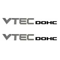 สติกเกอร์ แต่งซิ่ง ลายข้างรถ ติดกระจก รถยนต์  VTEC  สีดำ (STICKER CAR) 1 คู่ 84-racing