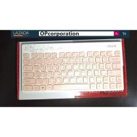 [ส่งเร็วพิเศษ!] oker คีย์บอร์ดบลูทูธ Keyboard bluetooth BK-828(white)