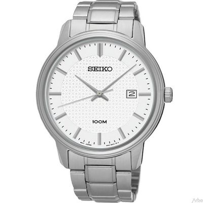 SEIKO Neo Classic นาฬิกาข้อมือผู้ชาย สายสแตนเลส รุ่น SUR191P1- สีเงิน/ขาว