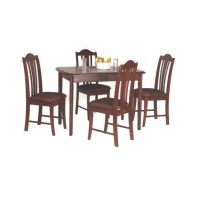 Raminthra Furniture Dining Table  ชุดโต๊ะอาหารไม้ยาง 4 ที่นั่ง สี โอ๊ค รุ่น NPT101DOK