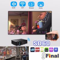 OWLENZ SD60 ( Black) By 9FINAL  Mini WIFI Projector โปรเจคเตอร์ 800*480 ความสว่าง 1,500 ลูเมน