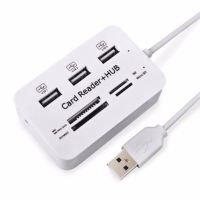 7 in 1 usb 2.0 hub with card reader combo Multi