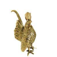 Thai Bronze ไก่แจ้ตัวผู้เล็ก สีทองเหลืองขัดเงา สำหรับแต่งบ้าน ร้านอาหาร ร้านกาแฟ หรือ เป็นของขวัญ