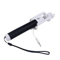 Cable Take Pole Selfie Monopod ไม้เซลฟี่ for Iphone Ipad IOS Android (สีดำ)