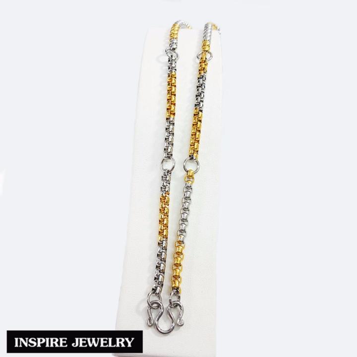 inspire-jewelry-สร้อยคอสแตนเลสแท้-stainless-steel-2-กษัตริย์-คงทน-สวยงาม-ใส่พระได้-5-องค์-ขนาด-24-นิ้ว