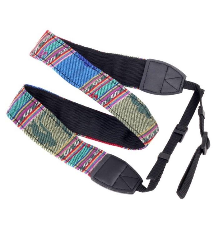 Vintage  Camera Shoulder Neck Strap - Blue Green