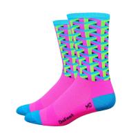 DeFeet ถุงเท้าปั่นจักรยาน รุ่น Aireator ลาย FrameWork Pink (สีชมพู)