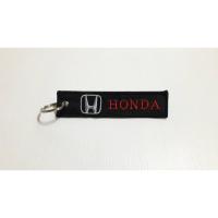 B&amp;N shop พวงกุณแจผ้างานปักสวย  สี ดำ ลายปัก HONDA สี แดง