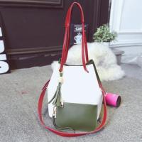 Fancybag กระเป๋าสะพาย Shoulder Bags +กระเป๋าถือใส่ของ สี 2 Tone (สีเขียว+สีขาว)