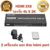 HDMI 2 In 8 Out 4K*2K 3D 1080p HDMI Splitter 2x8 HD HDMI Switch Switcher 4Kx2K High Definition Video HDMI Distributor -intl